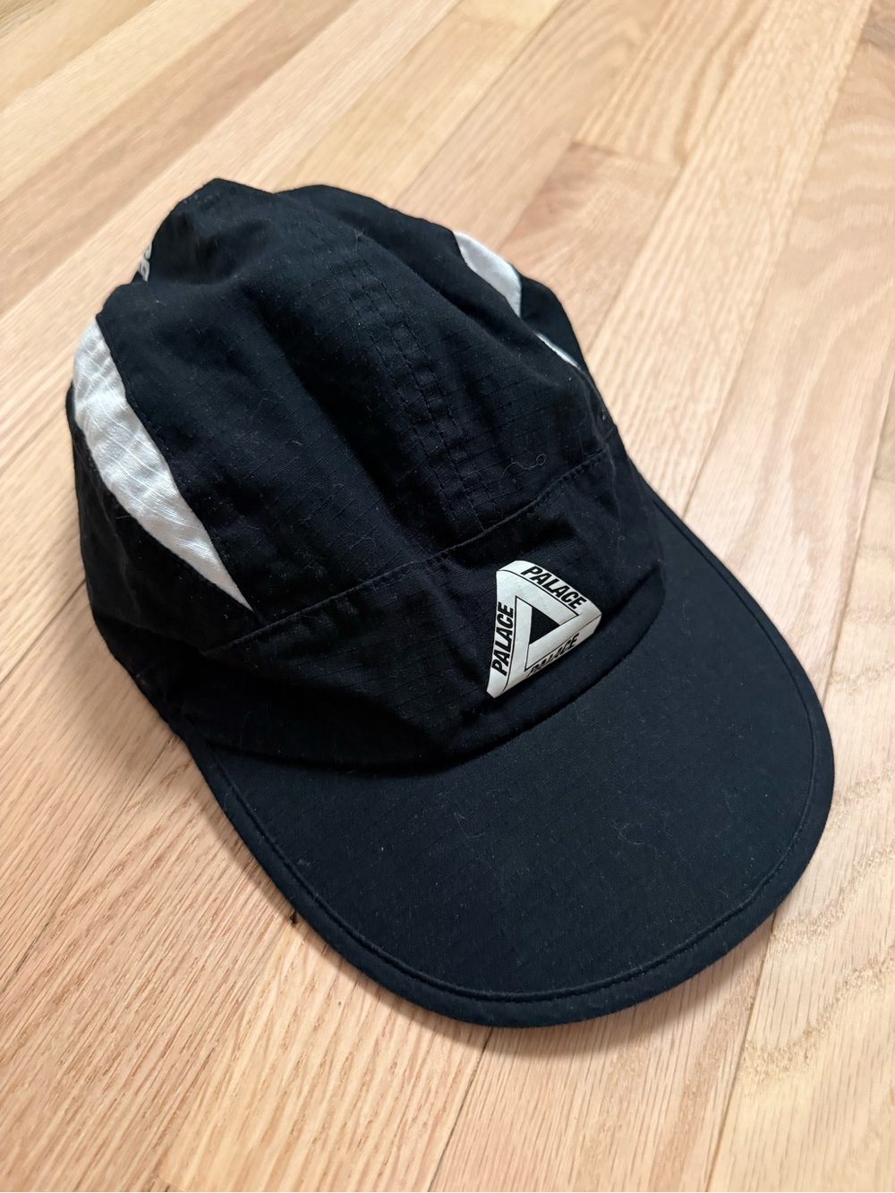 Authentic PALACE tri strike Black Cap with White Trim and Triangle Logo